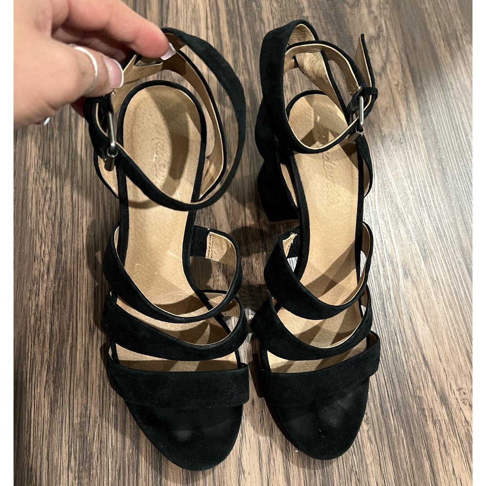 Madewell Maria Heeled Triple Strap Sandal Size 8